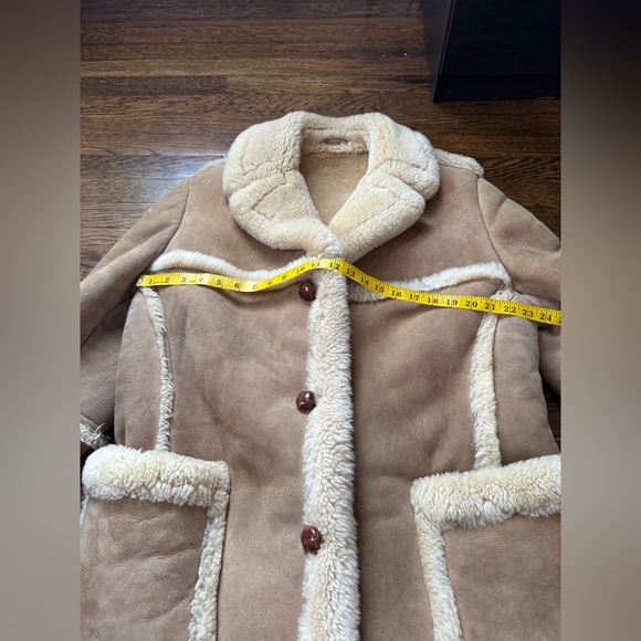 Saks Fifth Avenue brown shearling jacket coat Size 42 - Picture 17 of 17